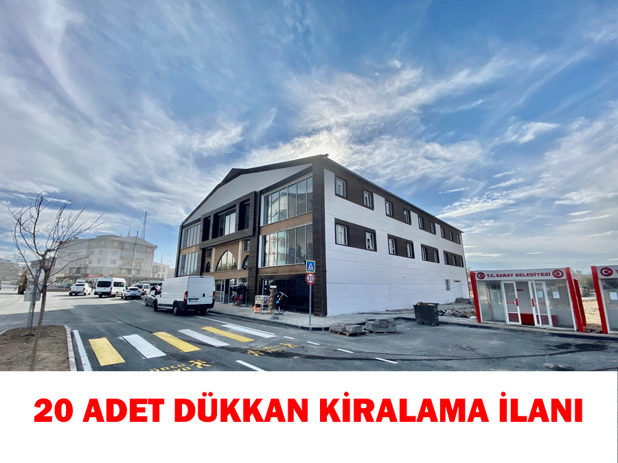 BELEDİYEMİZ MÜLKİYETİNDEKİ 20 ADET DÜKKANLARIN KİRALAMA İLANI