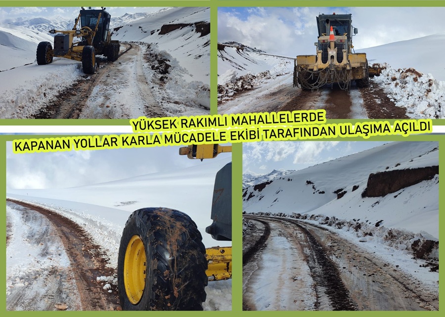 Kapanan mahalle yolları ekiplerimiz tarafından ulaşıma açıldı